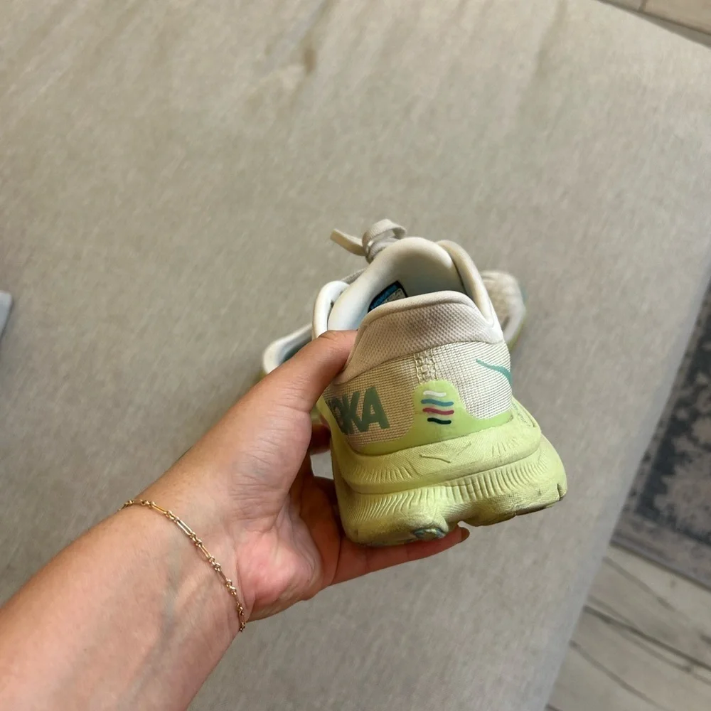 Hoka Women's White and Teal Athletic Shoes kawana